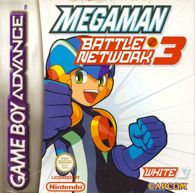 Mega Man Battle Network 3: White box art for GameBoy Advance
